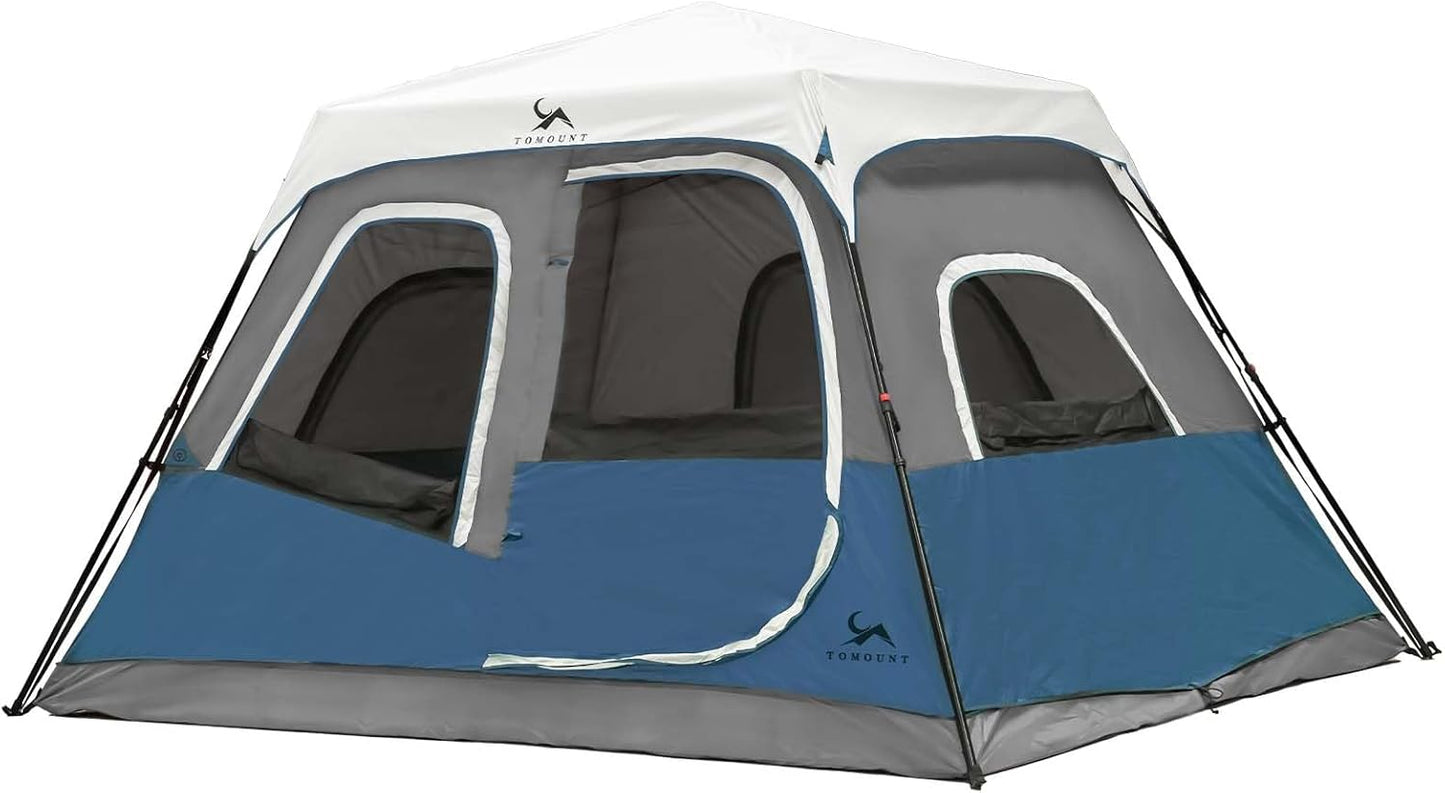 Cabin Tent 4-6 Person, Waterproof Camping Tent with Rain Cover Easy to Set Up, Portable Double Layer Large Family Tent for Outdoor Camping (330 * 270Iron Single)