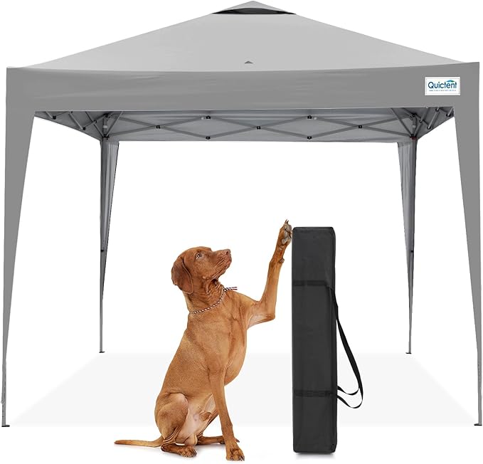 Quictent 10x10 Pop Up Canopy Tent, Instant Setup Gazebo for 1 Person, Portable & Compact, Waterproof & UV Protection, Ideal for Camping, Beach, Parties, and Outdoor Events