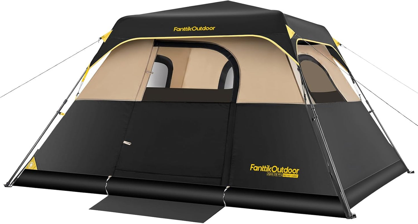 *Best Budget Tent* FanttikOutdoor Camping Tent 4/6/8/10 Person Instant Cabin Tent Setup in 60 Seconds with Rainfly & Windproof Portable with Carry Bag for Family Camping & Hiking