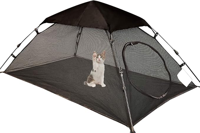 AICHIFAN Mini Pet Tent for Outside Playpen Pop Up Indoor Pet Enclosures Portable Sunshade and Anti-UV Pet Playhouse for SUV Pickup Truck (Play Tents for Small Animals) - Outside Habitat