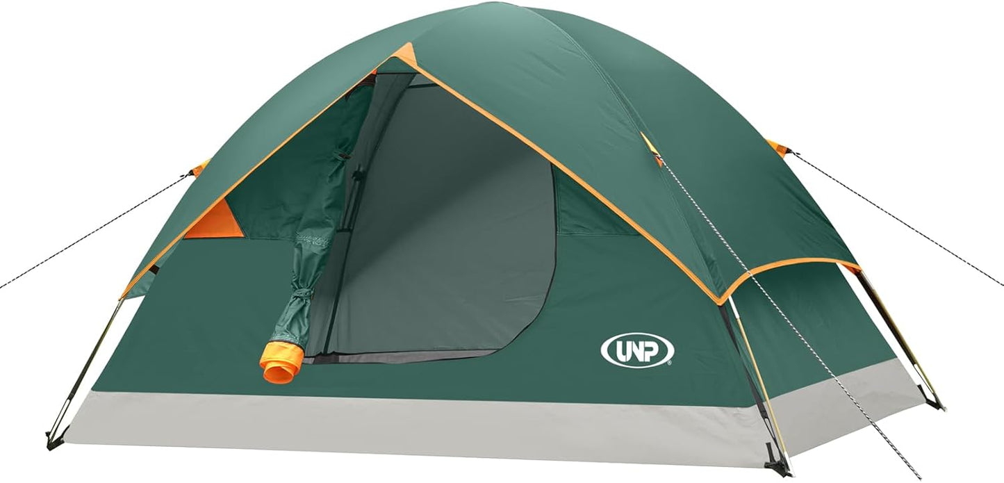 unp 6 Person 4 Season Dome Tent, Easy to Set Up for Camping & Hiking, Lightweight & Portable, Green