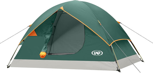 unp 6 Person 4 Season Dome Tent, Easy to Set Up for Camping & Hiking, Lightweight & Portable, Green