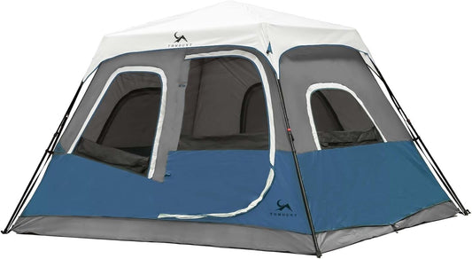 Cabin Tent 4-6 Person, Waterproof Camping Tent with Rain Cover Easy to Set Up, Portable Double Layer Large Family Tent for Outdoor Camping (330 * 270Iron Single)