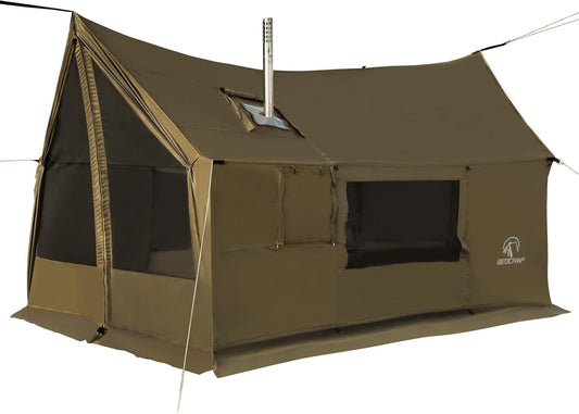 REDCAMP Large Hammock Hot Tent with Stove Jack, Waterproof & Windproof Winter Wall Tent with Snow Skirt, Ultralight 4 Season Tents for Camping, Hiking, Bushcraft, Backpacking, Hunting
