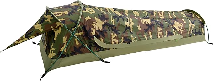 GEERTOP Ultralight Single Person Bivy Tent for Camp Waterproof 1 Man Tent for Camping Hiking Backpacking Hunting Outdoor Survival Gear - Easy Set Up