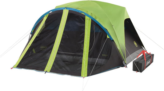 Coleman Carlsbad Dark Room Tent with Screened Porch, 4/6 Person Tent Blocks 90% of Sunlight to Keep Inside Cool, Weatherproof Shelter with Easy Setup, Made of PFAS-Free Materials