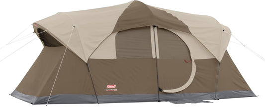 *Best All-Weather Tent* Coleman WeatherMaster 10-Person Camping Tent with Rainfly & Room Divider, Spacious Weatherproof Family Tent with Carry Bag