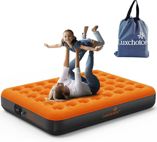 Air Mattress with Built-in USB Rechargeable Pump Camping Inflatable Mattress Portable Blow up Mattress Air Bed Guest Bed for Home Outdoors Hiking Travel