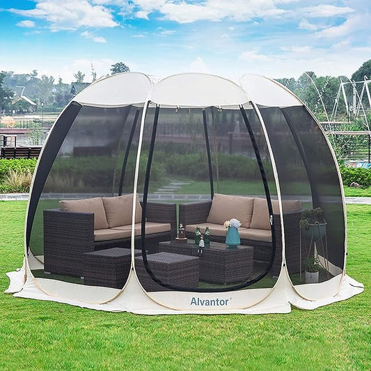 Alvantor Screen House Gazebo Canopy Tent 6-10-15 Person UV Resistant